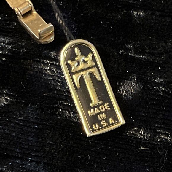 Vintage NWT Rare Crown Trifari Goldtone Pink Purple Rhinestone Bracelet 7” - Picture 9 of 14